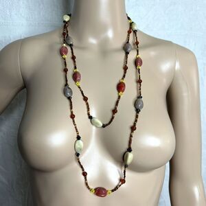 Multi Colored Double Beaded Necklace